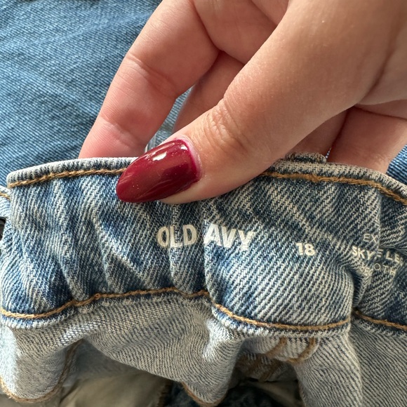 Old Navy Extra High Rise Sky High Ultra Wide Leg Jeans size 18 CUSTOM WAISTBAND - Picture 5 of 6